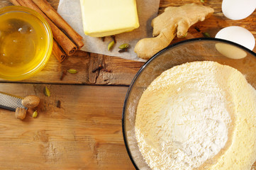 Ingredients for cookies