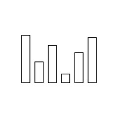 Bar chart outline icon illustration