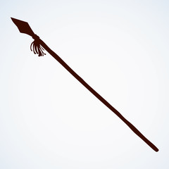 Spear. Vector drawing