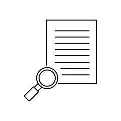 Search paper icon illustration