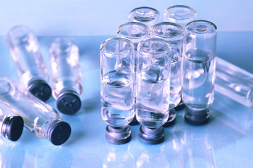 medical ampoules isolated