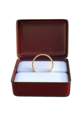 3D Rendering Wedding Ring on White