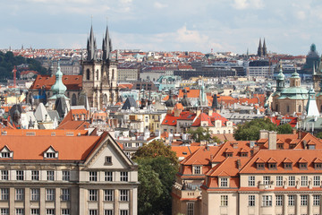 Fototapeta na wymiar Stare Mesto (Old Town) view, Prague, 