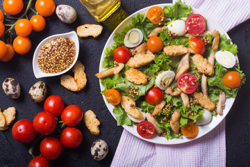 Healthy Chicken Caesar Salad