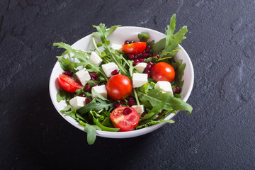 Fresh spring salad with rucola
