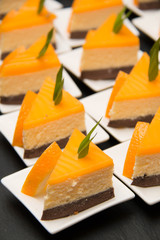 mini orang cheese cakes