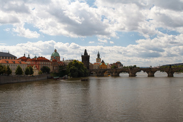 Obraz premium Prague, Charles Bridge and Old Townl. Czech 