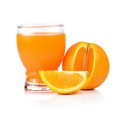 Orange juice  isolated on white background