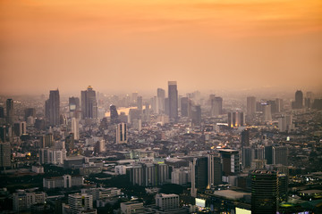 Bangkok cityscape in the business district