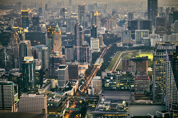 Fototapeta na wymiar Bangkok cityscape in the business district