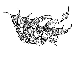 Fantasy animal dragon decorative