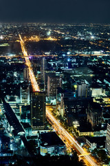  Night Bangkok cityscape