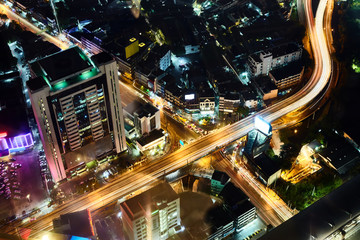 Fototapeta na wymiar Multi level stack interchange in bangkok