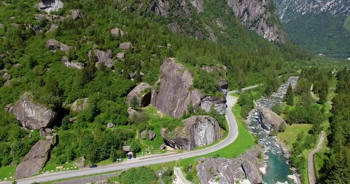 Aerial 4k - Sasso di Remenno - Val Masino - Valtellina (IT) 
