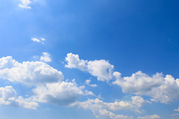 Fototapeta na wymiar White clouds in the blue sky