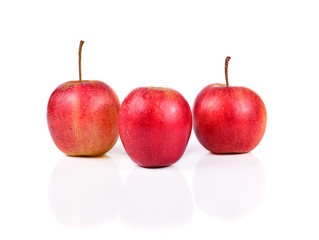 A ripe apple on white background