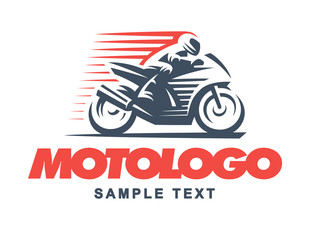 Sport motorcycle illustration on white background.