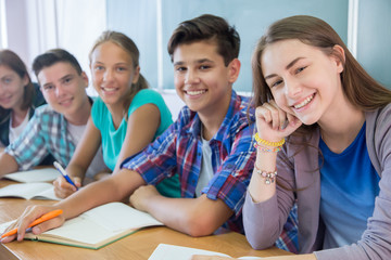 teens in classroom