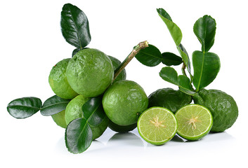 Bergamot fruit on white background.