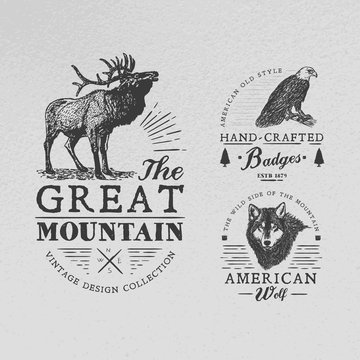 Handcrafted badges with animals