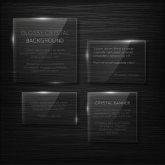 Glossy crystal banners