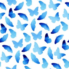 Hand painted butterflies pattern