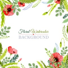 Floral watercolor background