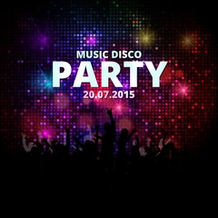 Music disco party poster
