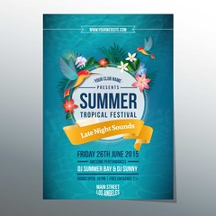 Summer tropical festival poster - 117724393