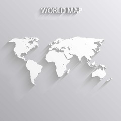 Obraz premium White world map