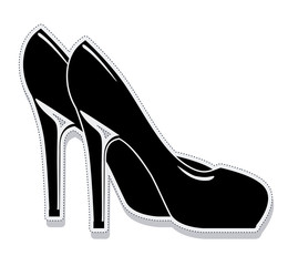 heel shoes wear female isolated icon vector illustration design
