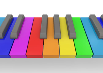 Colorful Piano - 3D