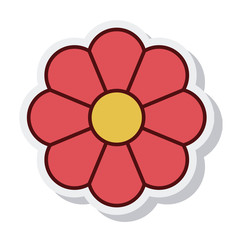 floral flower decoration isolated cion vector illustration design