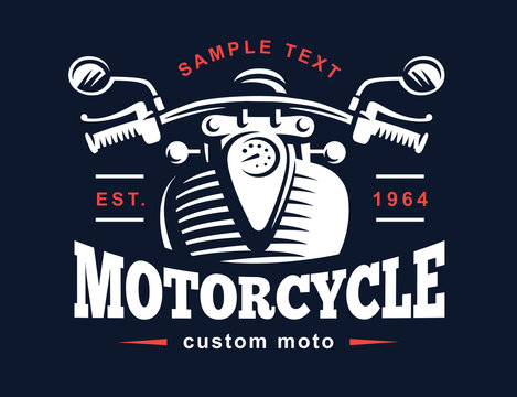 Motorcycle logo illustration. Vintage emblem
