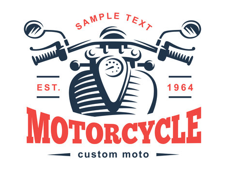 Motorcycle logo illustration. Vintage emblem
