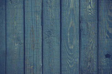 Wooden planks with blue paint