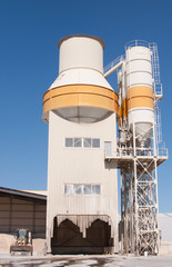 silo where material is stored to manufacture tiles