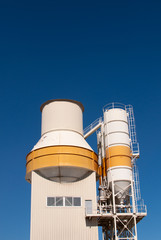 silo where material is stored to manufacture tiles