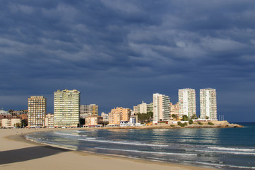 Panoramic of "Playa de la Concha" (Shell Beach) in Oropesa