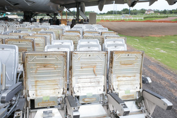 Chair passenger plane breaking the old show.