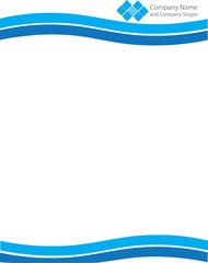 Blue Logo Template Letterhead
