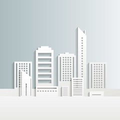 Fototapeta premium White city buildings