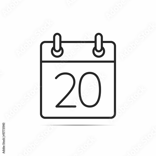 "Calendar Line Icon" Stock image and royalty-free vector files on