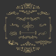 Variety of retro ornaments