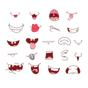 Cartoon mouths collection