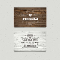 Wooden wedding cards