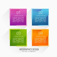 Colorful squares infographic