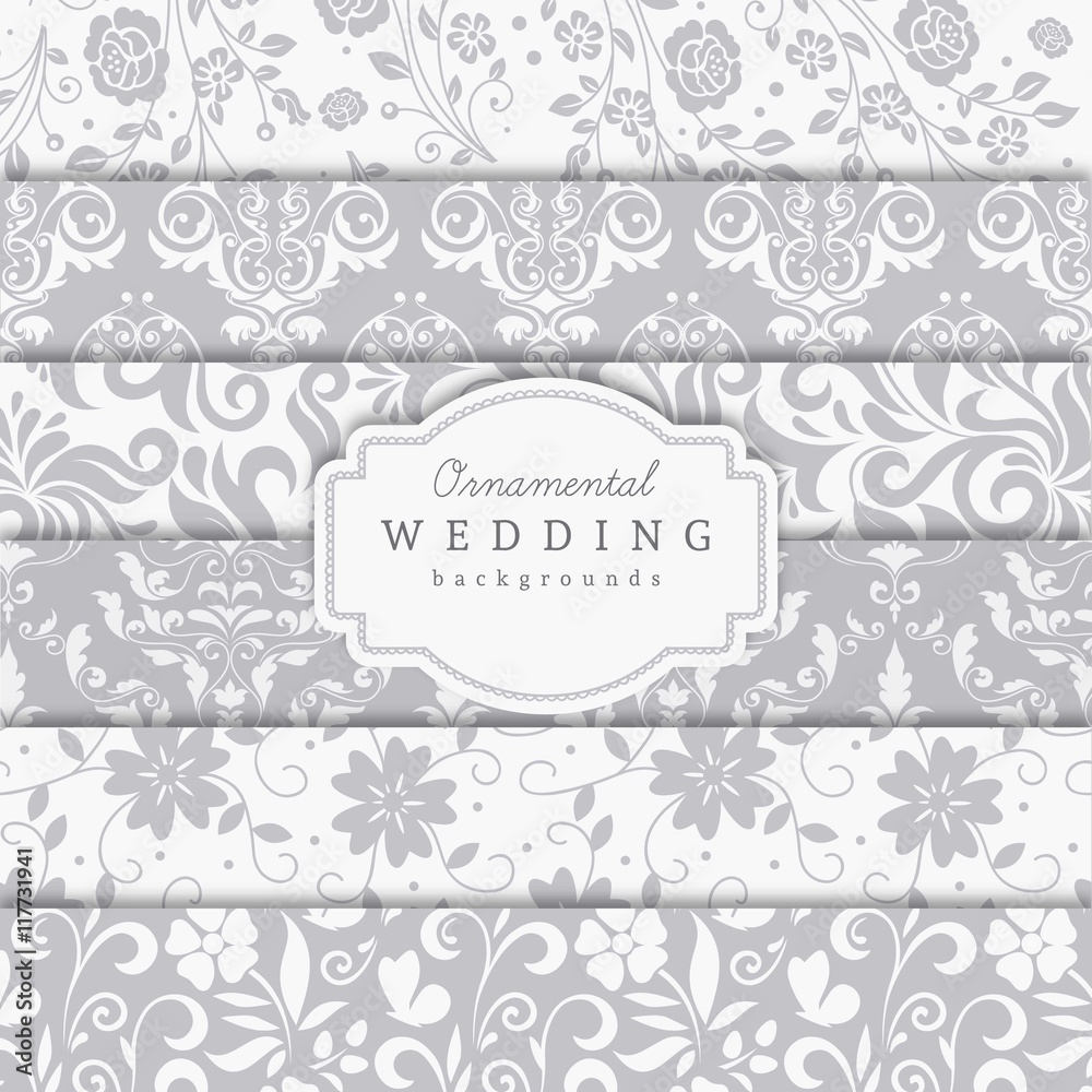 Wall mural Ornamental wedding backgrounds