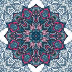 Seamless pattern with floral ornament.