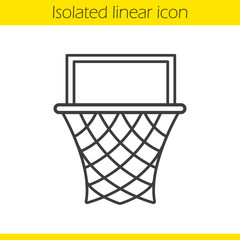 Fototapeta na wymiar Basketball hoop linear icon